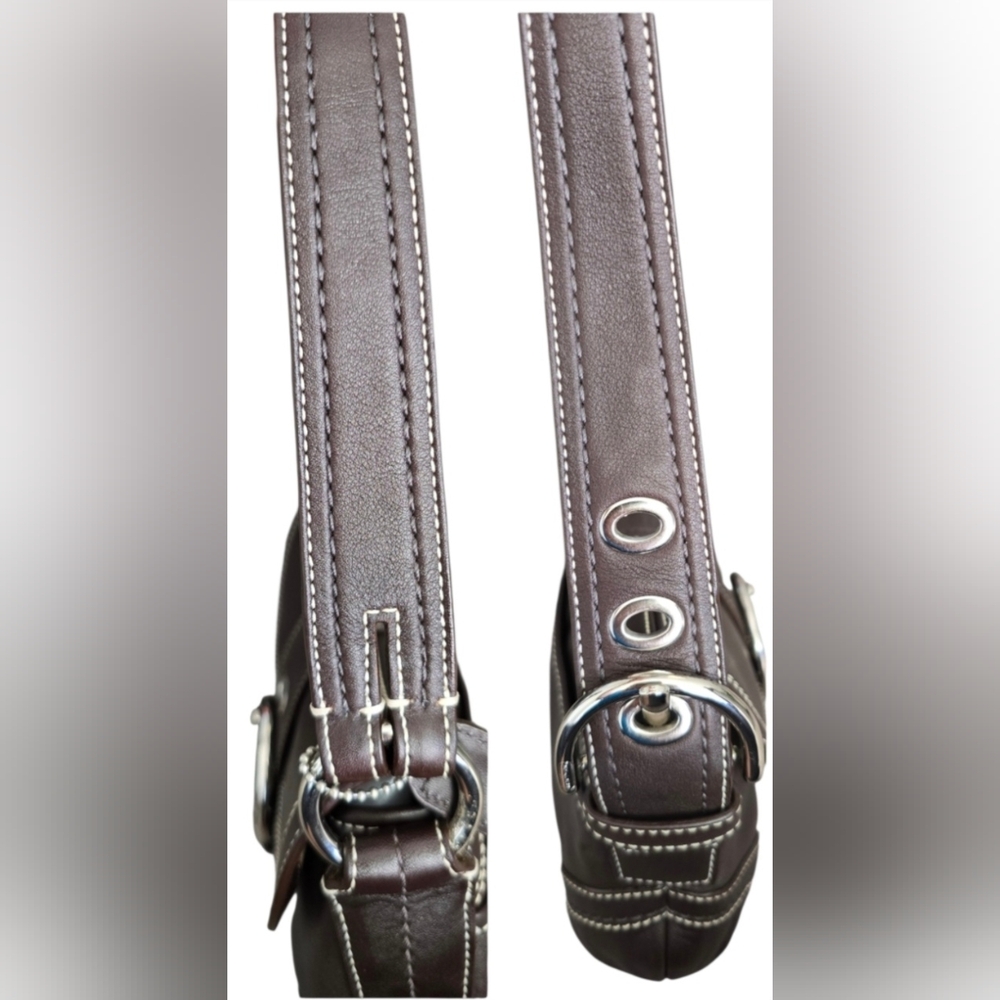 Coach Y2K '07 Small Soho Flap Shoulder Bag F10909 chocolate brown PRISTINE - Picture 11 of 12